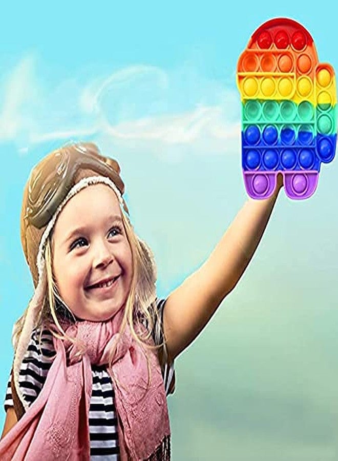 NIYANETAIL ألعاب NIYANETAIL Pop It Fidget، لعبة Pop it Rainbow Push Bubble Fidget الحسية، لعبة سيليكون لتخفيف التوتر للأطفال ذوي الاحتياجات الخاصة بالتوحد، ألعاب حسية رائعة وهدايا مبتكرة (أندرويد) - Image 3
